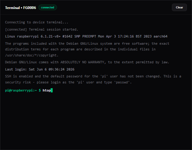 Interactive Web SSH Terminals interface